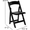 image:imageFlash Furniture 4 Pack HERCULES Series Fruitwood Wood Folding Chair with Vinyl Padded SeatBlack