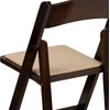 image:imageFlash Furniture 4 Pack HERCULES Series Fruitwood Wood Folding Chair with Vinyl Padded SeatFruitwood