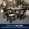 image:imageFlash Furniture 4 Pack HERCULES Series Fruitwood Wood Folding Chair with Vinyl Padded SeatFruitwood