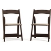 image:imageFlash Furniture 4 Pack HERCULES Series Fruitwood Wood Folding Chair with Vinyl Padded SeatFruitwood