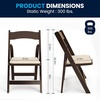 image:imageFlash Furniture 4 Pack HERCULES Series Fruitwood Wood Folding Chair with Vinyl Padded SeatFruitwood