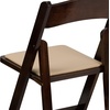 image:imageFlash Furniture 4 Pack HERCULES Series Fruitwood Wood Folding Chair with Vinyl Padded SeatFruitwood