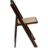 image:imageFlash Furniture 4 Pack HERCULES Series Fruitwood Wood Folding Chair with Vinyl Padded SeatFruitwood