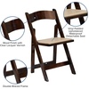 image:imageFlash Furniture 4 Pack HERCULES Series Fruitwood Wood Folding Chair with Vinyl Padded SeatFruitwood