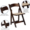 image:imageFlash Furniture 4 Pack HERCULES Series Fruitwood Wood Folding Chair with Vinyl Padded SeatFruitwood