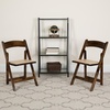 image:imageFlash Furniture 4 Pack HERCULES Series Fruitwood Wood Folding Chair with Vinyl Padded SeatFruitwood