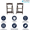 image:imageFlash Furniture 4 Pack HERCULES Series Fruitwood Wood Folding Chair with Vinyl Padded SeatFruitwood