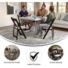 image:imageFlash Furniture 4 Pack HERCULES Series Fruitwood Wood Folding Chair with Vinyl Padded SeatFruitwood