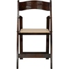 image:imageFlash Furniture 4 Pack HERCULES Series Fruitwood Wood Folding Chair with Vinyl Padded SeatFruitwood