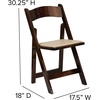 image:imageFlash Furniture 4 Pack HERCULES Series Fruitwood Wood Folding Chair with Vinyl Padded SeatFruitwood