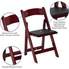 image:imageFlash Furniture 4 Pack HERCULES Series Fruitwood Wood Folding Chair with Vinyl Padded SeatMahogany