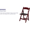 image:imageFlash Furniture 4 Pack HERCULES Series Fruitwood Wood Folding Chair with Vinyl Padded SeatMahogany