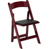image:imageFlash Furniture 4 Pack HERCULES Series Fruitwood Wood Folding Chair with Vinyl Padded SeatMahogany