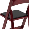 image:imageFlash Furniture 4 Pack HERCULES Series Fruitwood Wood Folding Chair with Vinyl Padded SeatMahogany