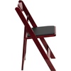 image:imageFlash Furniture 4 Pack HERCULES Series Fruitwood Wood Folding Chair with Vinyl Padded SeatMahogany