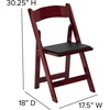 image:imageFlash Furniture 4 Pack HERCULES Series Fruitwood Wood Folding Chair with Vinyl Padded SeatMahogany