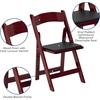 image:imageFlash Furniture 4 Pack HERCULES Series Fruitwood Wood Folding Chair with Vinyl Padded SeatMahogany