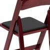 image:imageFlash Furniture 4 Pack HERCULES Series Fruitwood Wood Folding Chair with Vinyl Padded SeatMahogany