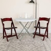 image:imageFlash Furniture 4 Pack HERCULES Series Fruitwood Wood Folding Chair with Vinyl Padded SeatMahogany