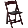 image:imageFlash Furniture 4 Pack HERCULES Series Fruitwood Wood Folding Chair with Vinyl Padded SeatMahogany
