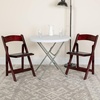 image:imageFlash Furniture 4 Pack HERCULES Series Fruitwood Wood Folding Chair with Vinyl Padded SeatMahogany
