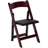 image:imageFlash Furniture 4 Pack HERCULES Series Fruitwood Wood Folding Chair with Vinyl Padded SeatMahogany