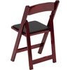 image:imageFlash Furniture 4 Pack HERCULES Series Fruitwood Wood Folding Chair with Vinyl Padded SeatMahogany