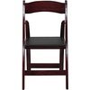 image:imageFlash Furniture 4 Pack HERCULES Series Fruitwood Wood Folding Chair with Vinyl Padded SeatMahogany