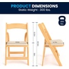 image:imageFlash Furniture 4 Pack HERCULES Series Fruitwood Wood Folding Chair with Vinyl Padded SeatNatural