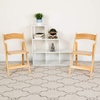 image:imageFlash Furniture 4 Pack HERCULES Series Fruitwood Wood Folding Chair with Vinyl Padded SeatNatural