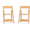 image:imageFlash Furniture 4 Pack HERCULES Series Fruitwood Wood Folding Chair with Vinyl Padded SeatNatural