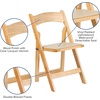 image:imageFlash Furniture 4 Pack HERCULES Series Fruitwood Wood Folding Chair with Vinyl Padded SeatNatural