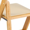 image:imageFlash Furniture 4 Pack HERCULES Series Fruitwood Wood Folding Chair with Vinyl Padded SeatNatural
