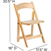 image:imageFlash Furniture 4 Pack HERCULES Series Fruitwood Wood Folding Chair with Vinyl Padded SeatNatural