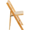 image:imageFlash Furniture 4 Pack HERCULES Series Fruitwood Wood Folding Chair with Vinyl Padded SeatNatural