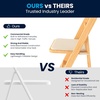 image:imageFlash Furniture 4 Pack HERCULES Series Fruitwood Wood Folding Chair with Vinyl Padded SeatNatural