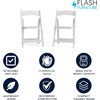 image:imageFlash Furniture 4 Pack HERCULES Series Fruitwood Wood Folding Chair with Vinyl Padded SeatWhite