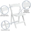 image:imageFlash Furniture 4 Pack HERCULES Series Fruitwood Wood Folding Chair with Vinyl Padded SeatWhite