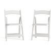 image:imageFlash Furniture 4 Pack HERCULES Series Fruitwood Wood Folding Chair with Vinyl Padded SeatWhite