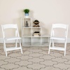 image:imageFlash Furniture 4 Pack HERCULES Series Fruitwood Wood Folding Chair with Vinyl Padded SeatWhite
