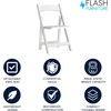 image:imageFlash Furniture 4 Pack HERCULES Series Fruitwood Wood Folding Chair with Vinyl Padded SeatWhite