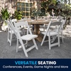image:imageFlash Furniture 4 Pack HERCULES Series Fruitwood Wood Folding Chair with Vinyl Padded SeatWhite