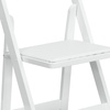 image:imageFlash Furniture 4 Pack HERCULES Series Fruitwood Wood Folding Chair with Vinyl Padded SeatWhite