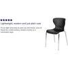image:imageFlash Furniture 4 Pack Lowell Contemporary Design Citrus Green Plastic Stack ChairBlack