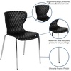image:imageFlash Furniture 4 Pack Lowell Contemporary Design Citrus Green Plastic Stack ChairBlack