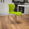 image:imageFlash Furniture 4 Pack Lowell Contemporary Design Citrus Green Plastic Stack ChairCitrus Green