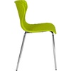 image:imageFlash Furniture 4 Pack Lowell Contemporary Design Citrus Green Plastic Stack ChairCitrus Green