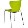 image:imageFlash Furniture 4 Pack Lowell Contemporary Design Citrus Green Plastic Stack ChairCitrus Green