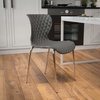 image:imageFlash Furniture 4 Pack Lowell Contemporary Design Citrus Green Plastic Stack ChairGrey
