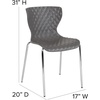 image:imageFlash Furniture 4 Pack Lowell Contemporary Design Citrus Green Plastic Stack ChairGrey